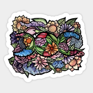 Triple Moon Florals Sticker